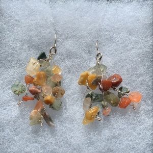 Homemade Lightweight Stone Type Earrings